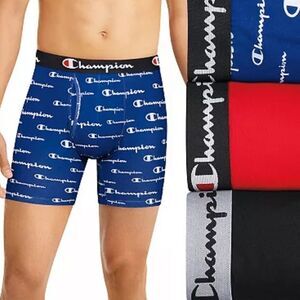 NIB Men's Champion 3-Pack Cotton Stretch Boxer Briefs